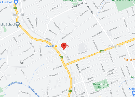 Location map of Wholebeing Health & Meditation in Roseville, Sydney